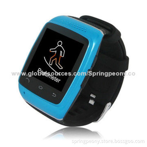 Blue smart watch phone as gift in sale